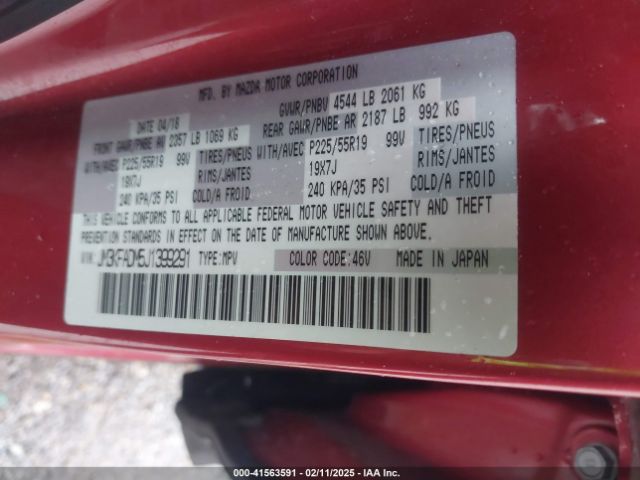 JM3KFADM5J1399291 Mazda Cx-5 Grand Touring