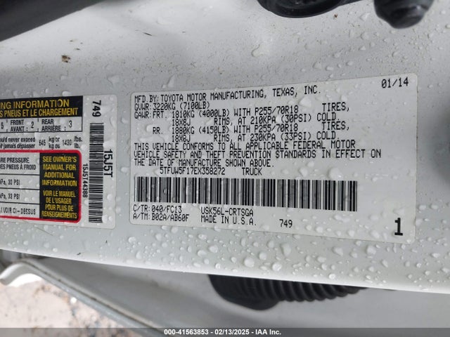 5TFUW5F17EX358272 Toyota 3ur-fbe