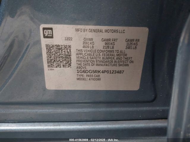 1G6DG5RK4P0123487 Cadillac Ct4 Sport