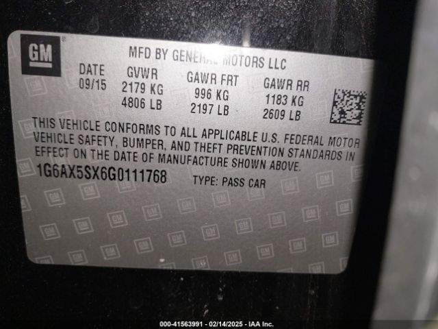 1G6AX5SX6G0111768 Cadillac Cts Luxury Collection