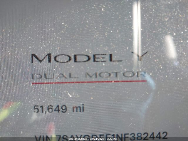 7SAYGDEF1NF382442 Tesla Model Y Performance Dual Motor All-wheel Drive