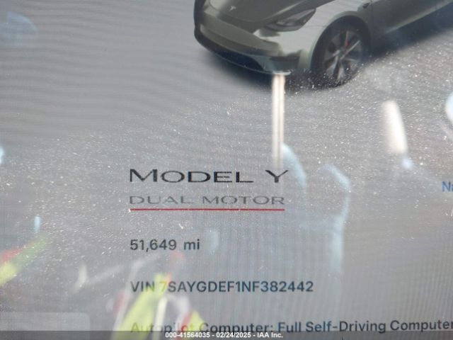 7SAYGDEF1NF382442 Tesla Model Y Performance Dual Motor All-wheel Drive