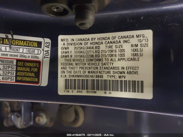 Honda CR-V LX 2014 2HKRM4H39EH618848 Image 9