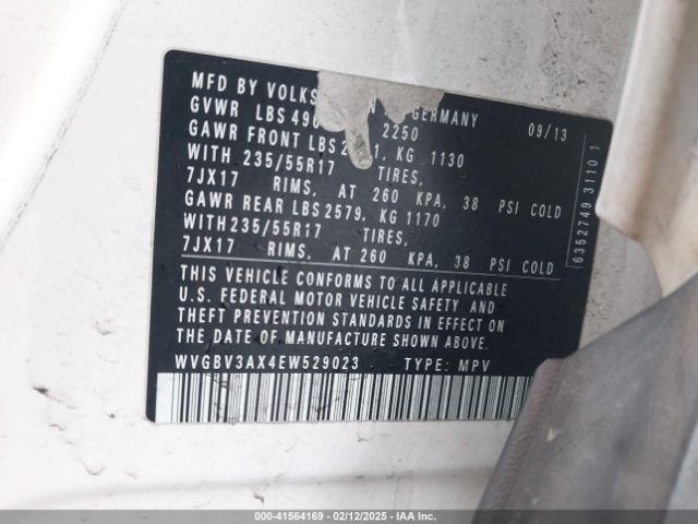 WVGBV3AX4EW529023 Volkswagen TIGUAN SE