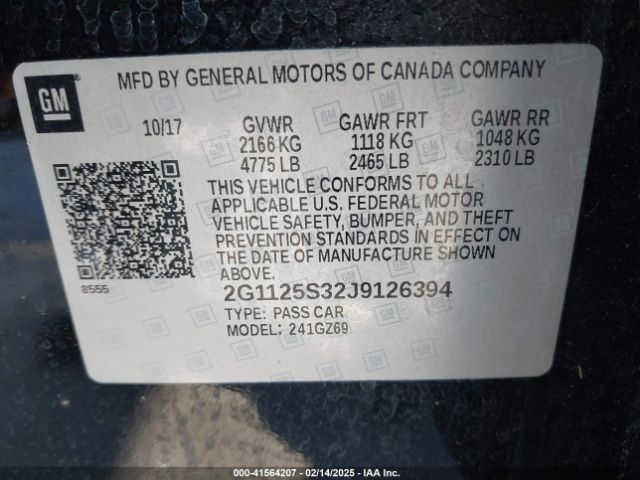 2G1125S32J9126394 Chevrolet IMPALA 2LZ