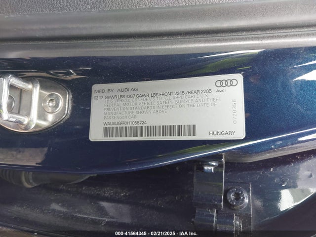 2017 AUDI A3 WAUAUGFF0H1058724 Photo 8