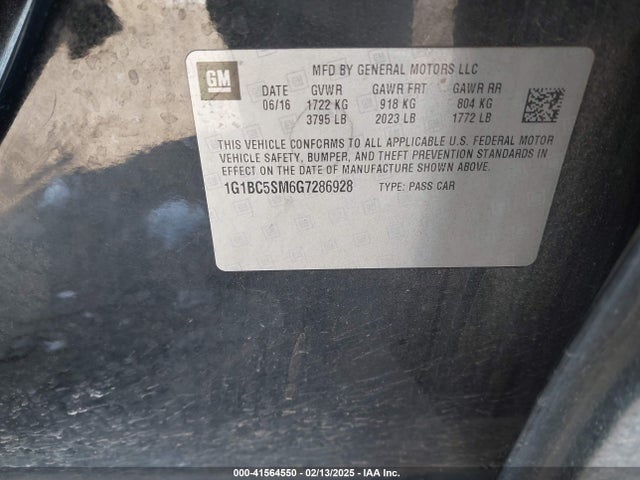 Chevrolet Cruze Ls Auto 2016 1G1BC5SM6G7286928 Image 9