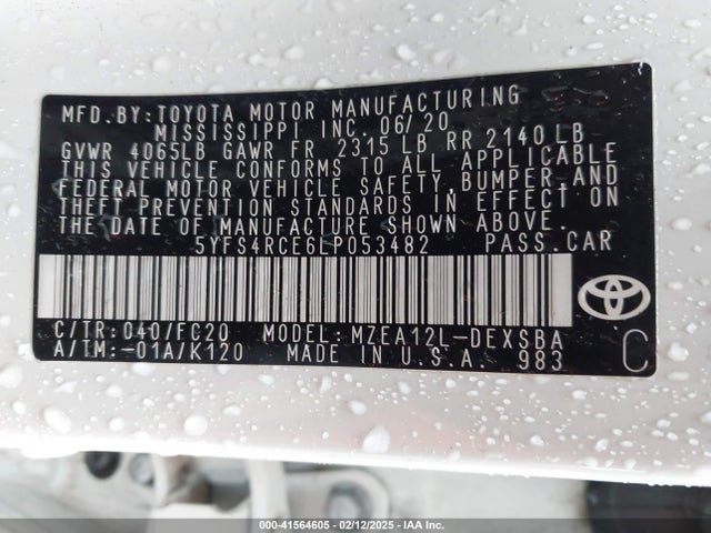 Toyota COROLLA SE 2020 5YFS4RCE6LP053482 Image 9