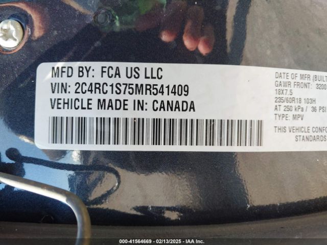 2021 CHRYSLER PACIFICA HYBRID 2C4RC1S75MR541409 Photo 8