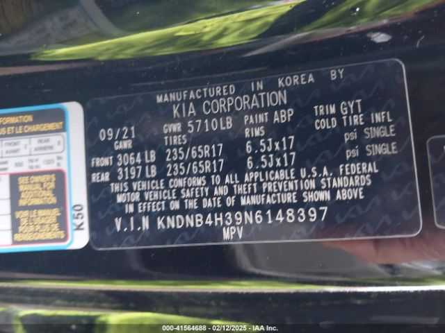 2022 KIA CARNIVAL MPV KNDNB4H39N6148397 Photo 8