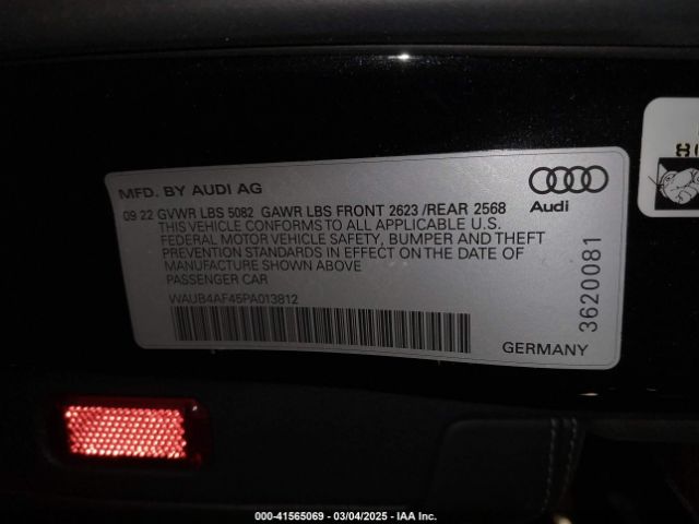 WAUB4AF45PA013812 Audi S4 Premium Plus Tfsi Quattro Tiptronic