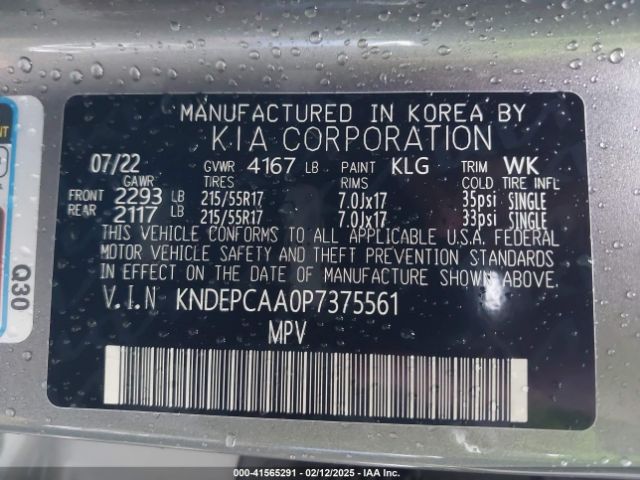 KNDEPCAA0P7375561 KIA Seltos Lx