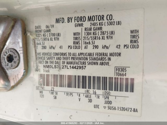 NM0LS7E27L1442957 Ford Transit Connect Xl Cargo Van