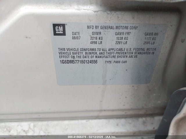 2008 CADILLAC CTS 1G6DM577180124556 Photo 8