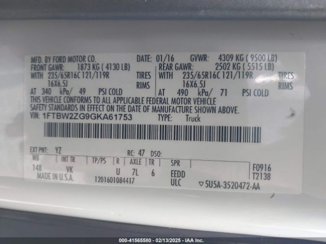 1FTBW2ZG9GKA61753 Ford Transit-350