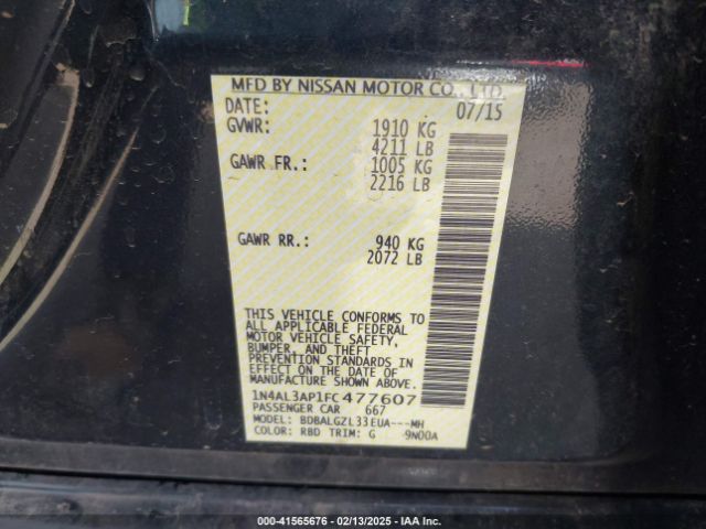 1N4AL3AP1FC477607 Nissan Altima 2.5 S