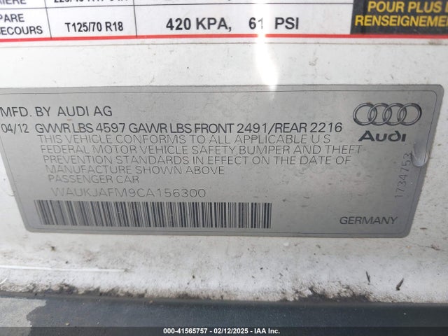 2012 AUDI A3 WAUKJAFM9CA156300 Photo 8