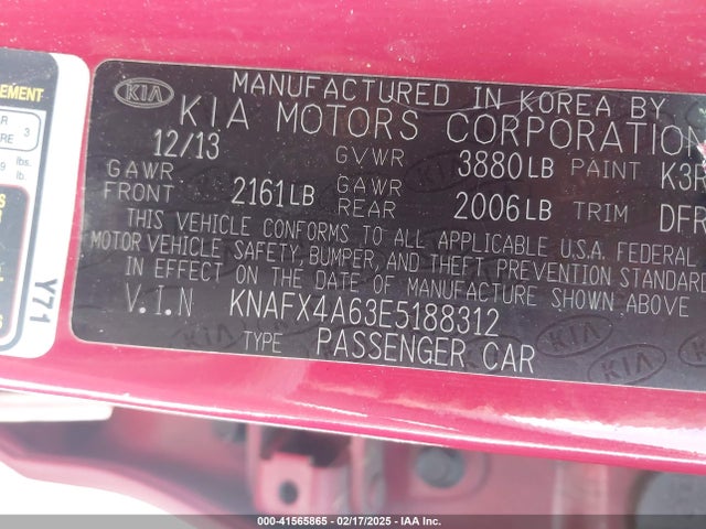 KIA Forte 2014 KNAFX4A63E5188312 Image 9