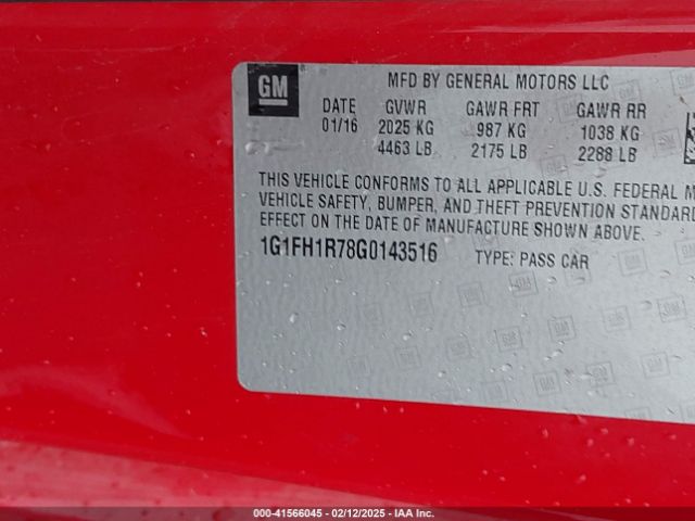 2016 CHEVROLET CAMARO 1G1FH1R78G0143516 Photo 8