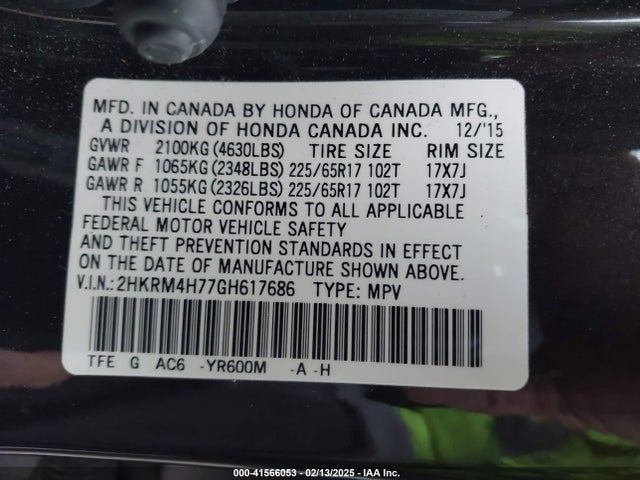Honda Cr-v Ex-l 2016 2HKRM4H77GH617686 Image 9
