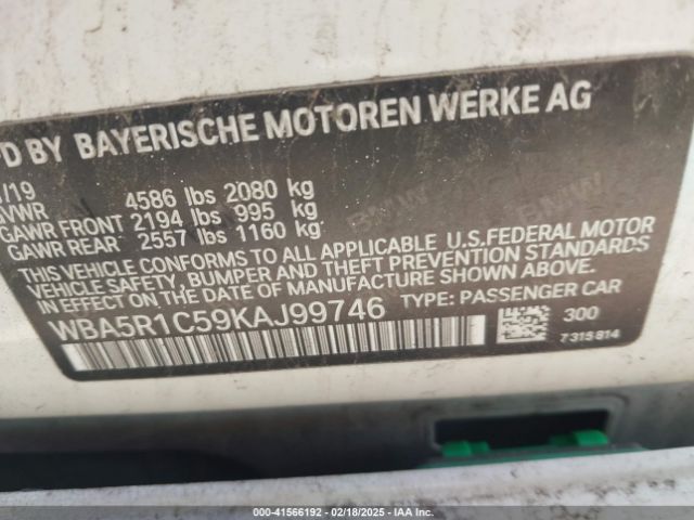 WBA5R1C59KAJ99746 BMW 330I
