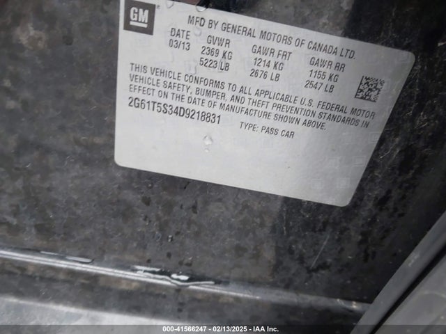 2013 CADILLAC XTS 2G61T5S34D9218831 Photo 8