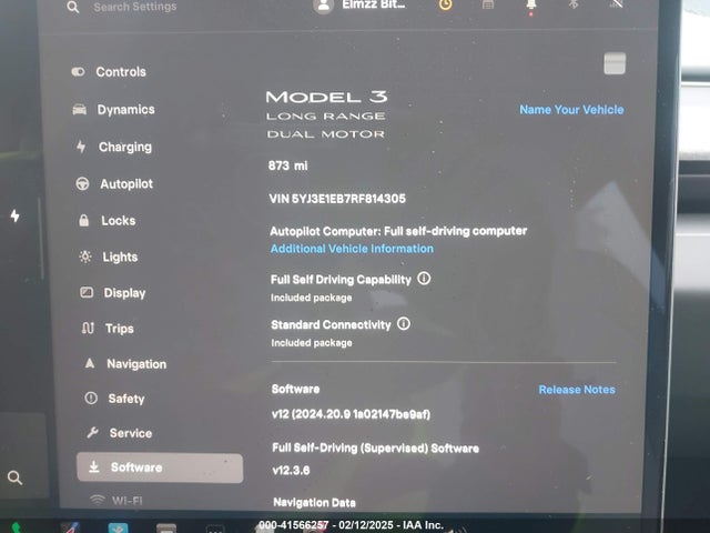 2024 Tesla Model 3 Long Range Dual Motor All-wheel Drive მანქანა იყიდება აუქციონზე, vin: 5YJ3E1EB7RF814305, აუქციონის ნომერი: 41566257