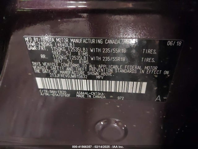2T3JFREV0JW815632 Toyota RAV4 SE