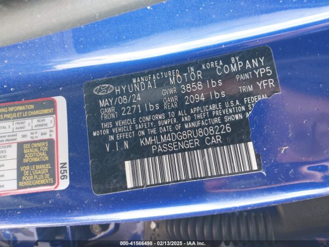 KMHLM4DG8RU808226 Hyundai ELANTRA SEL