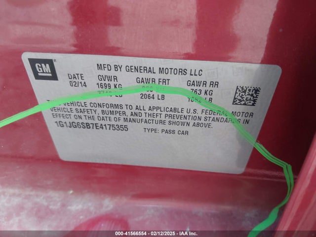 Chevrolet Sonic Rs Auto 2014 1G1JG6SB7E4175355 Image 9