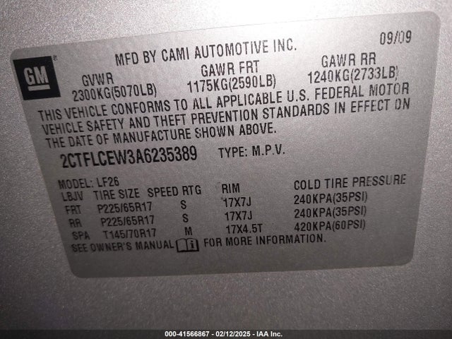 2010 Gmc Terrain Sle-1 მანქანა იყიდება აუქციონზე, vin: 2CTFLCEW3A6235389, აუქციონის ნომერი: 41566867