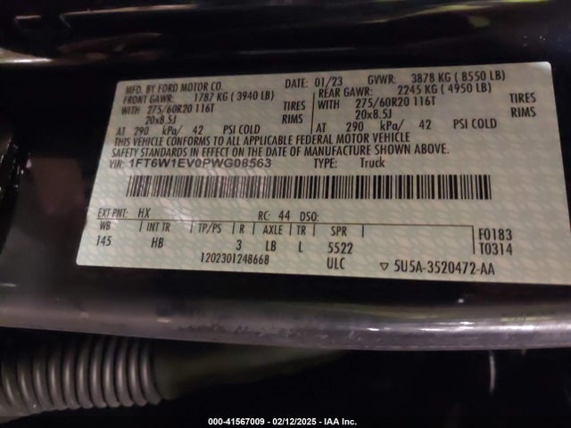 Ford F-150 Lightning Lariat 2023 1FT6W1EV0PWG08563 Image 9