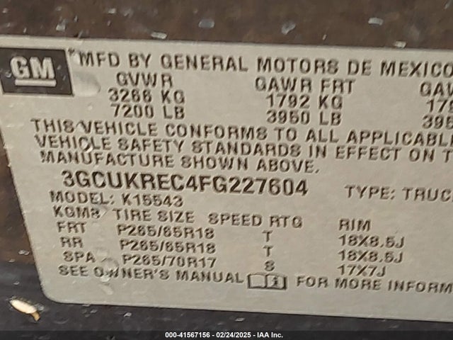 Chevrolet Silverado 1500 1lt 2015 3GCUKREC4FG227604 Image 9