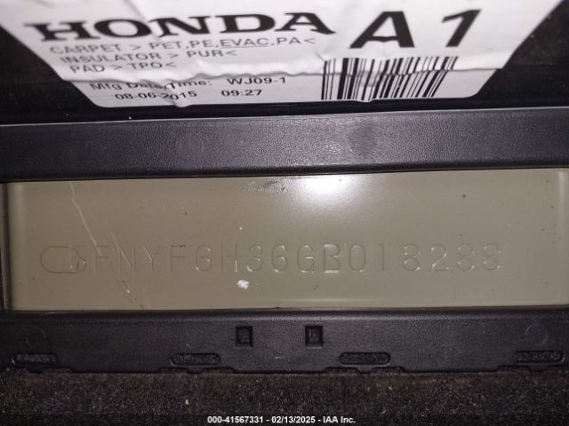 5FNYF6H36GB018288 Honda Pilot Ex