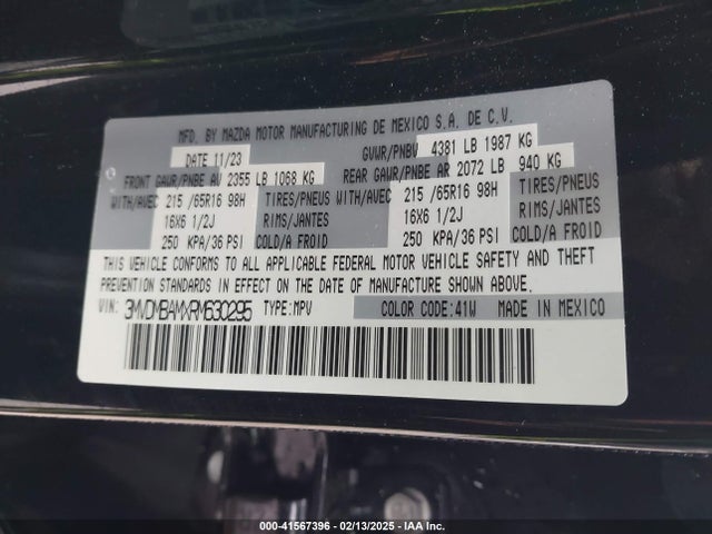 3MVDMBAMXRM630295 Mazda Cx-30 2.5 S