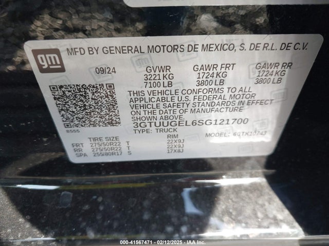 3GTUUGEL6SG121700 GMC Sierra 1500 4wd  Standard Box Denali