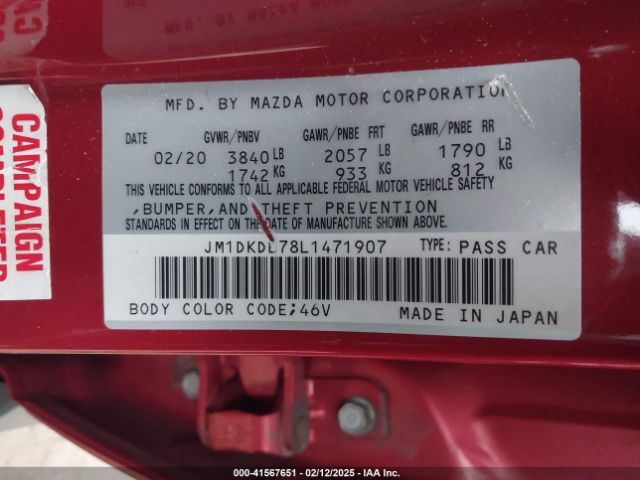 JM1DKDB78L1471907 Mazda Cx-3 Sport