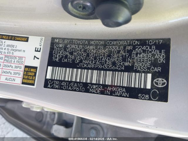 JTDKARFPXH3056424 Toyota Prius Prime Advanced