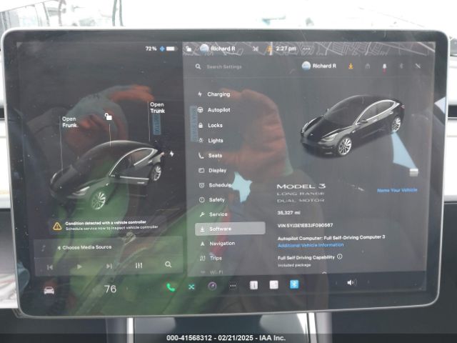 5YJ3E1EB3JF090567 Tesla Model 3 Long Range/performance