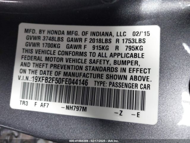 19XFB2F50FE044146 Honda Civic Lx