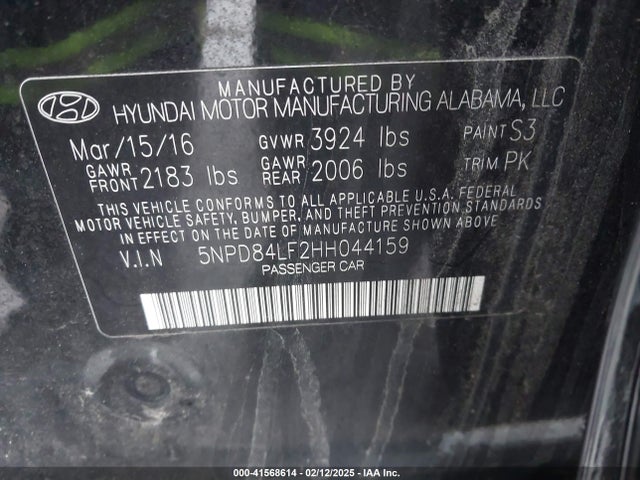 Hyundai ELANTRA SE 2017 5NPD84LF2HH044159 Image 9