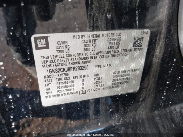 1GKS2CKJ8FR283296 GMC YUKON DENALI