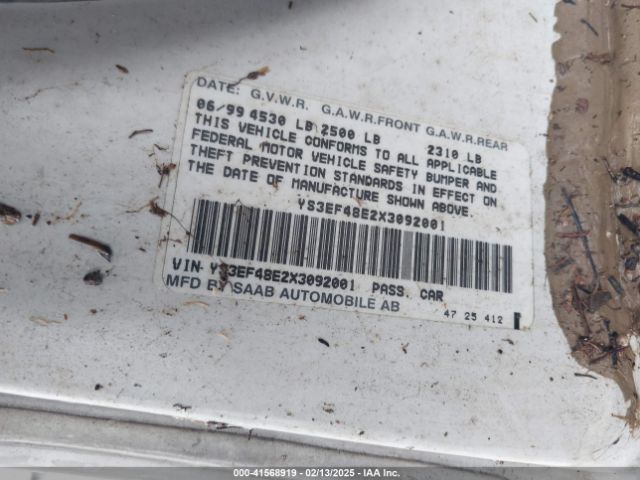 1999 SAAB 9-5 YS3EF48E2X3092001 Photo 8