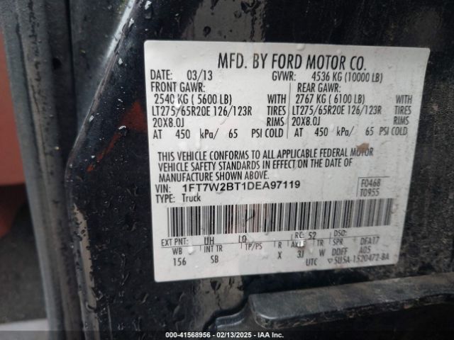 2013 FORD F-250 1FT7W2BT1DEA97119 Photo 8