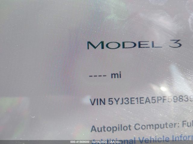 5YJ3E1EA5PF598393 Tesla Model 3 Rear-wheel Drive