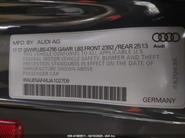 WAUENAF46JA102709 Audi A4 2.0t Premium/2.0t Tech Premium