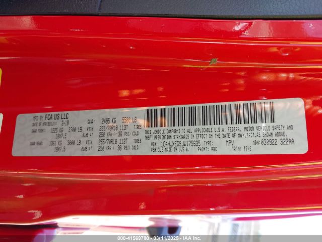 1C4HJXEG9JW175635 Jeep Wrangler Unlimited Sahara 4x4