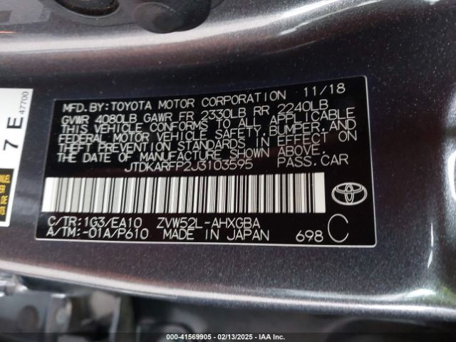 JTDKARFP2J3103595 Toyota Prius Prime Advanced