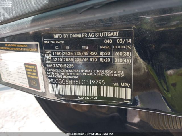 WDCGG5HB6EG319795 Mercedes-Benz GLK 350