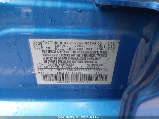 3N1AB8CV1MY203756 Nissan Sentra Sv Xtronic Cvt